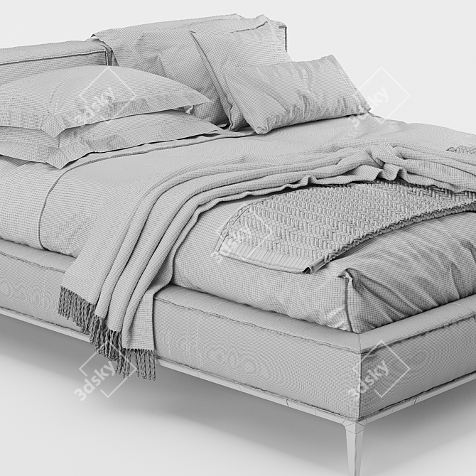 Modern Frigerio Taylor Bed Set 3D model image 12