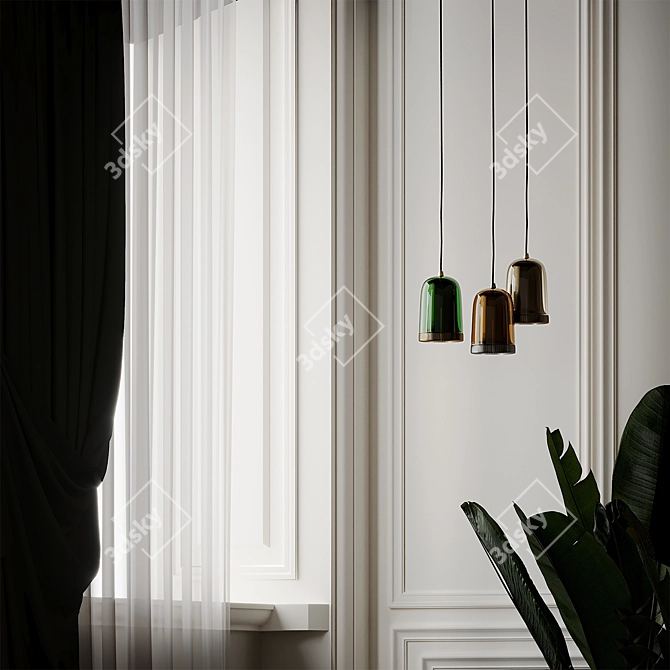 Sleek Dub Pendant by EOQ 3D model image 4