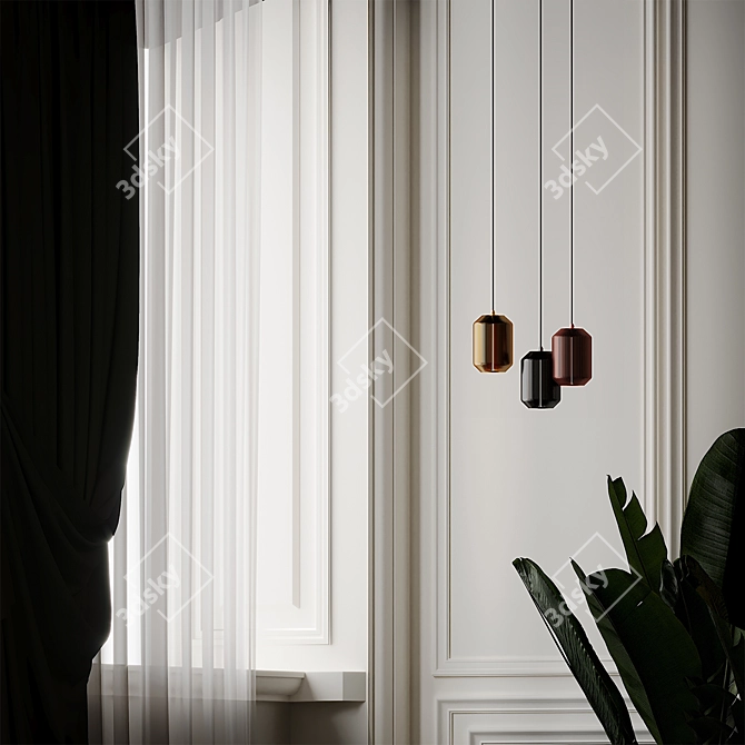 Elegant Joseph Small Pendant 3D model image 4