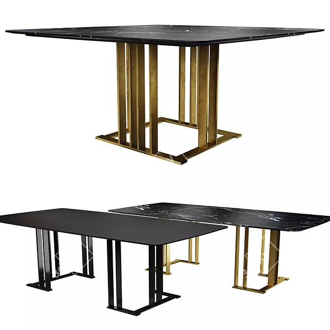 Modern Meridiani Tables for Urban Spaces 3D model image 1