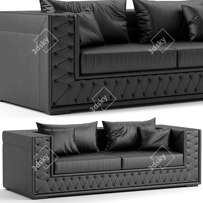 Luxury Italian Leather Alexandra Sofa 3D model image 1