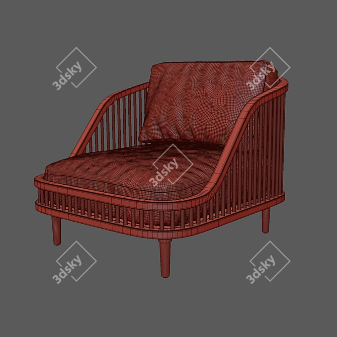 Modern Unwrap Chair: 3ds Max 2015 & Corona Renderer 3D model image 3