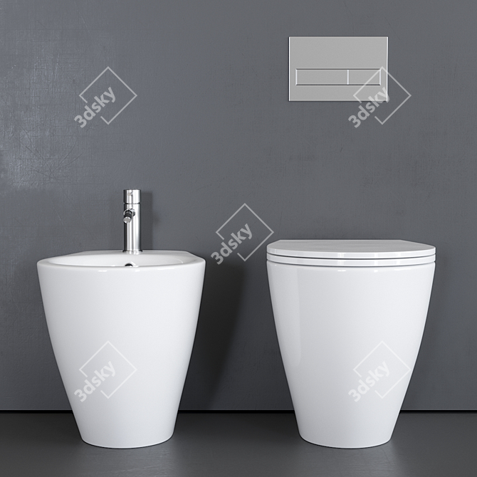 Bull 500 | Ceramic WC & Bidet 3D model image 3
