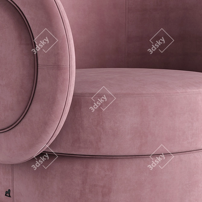 Elegant Pink Dyor Armchair 3D model image 2