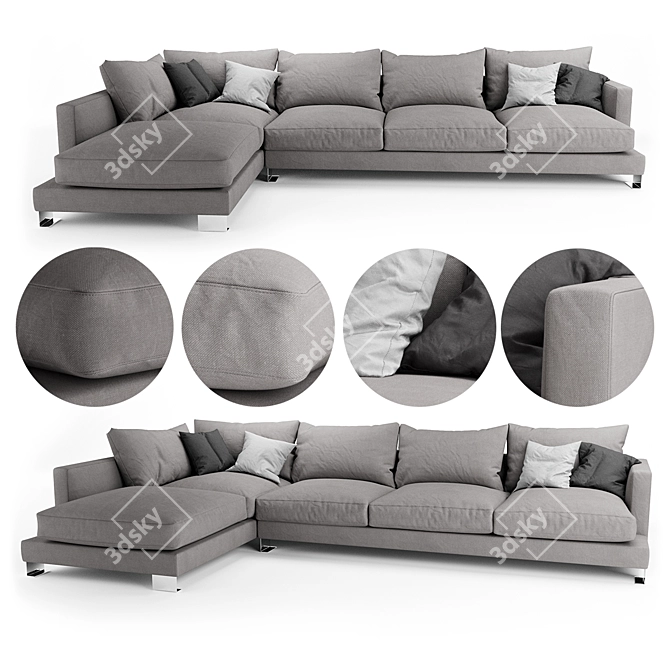 Lux Max Corner Sofa 3D model image 1