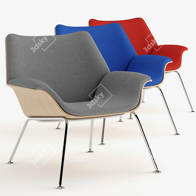 Modern Herman Miller Swoop Lounge Chair 3D model image 1