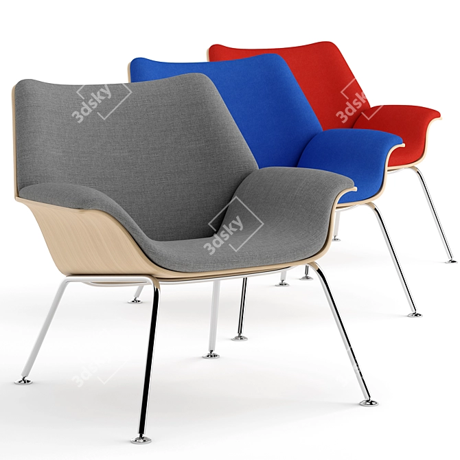 Modern Herman Miller Swoop Lounge Chair 3D model image 6