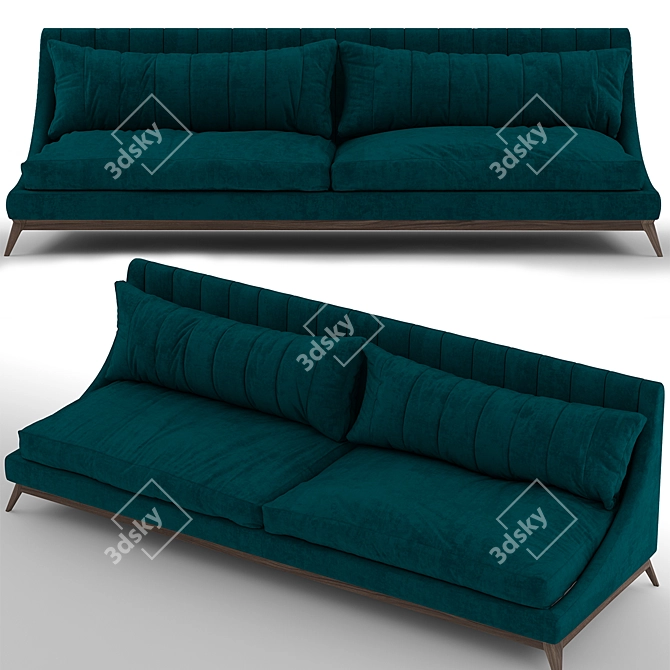 Galatea Classic Velvet Sofa 3D model image 2