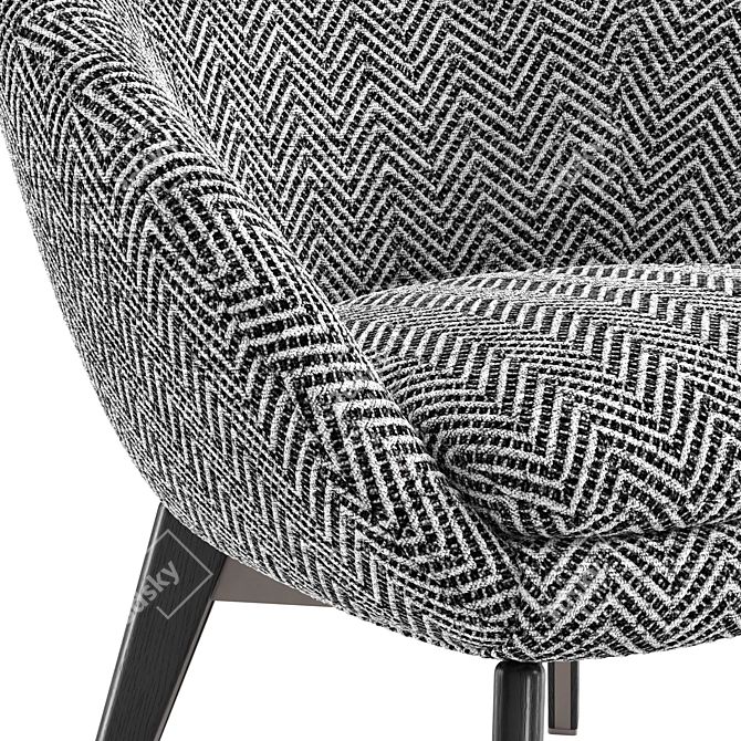 Elegant Minotti Lounge Chair 3D model image 3