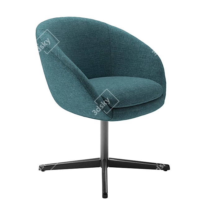 Designer Minotti Russell Dining Chair 3D model image 1