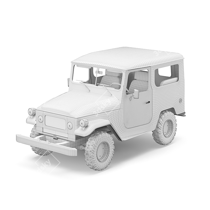 Powerful and Reliable Toyota Land Cruiser 3D model image 2