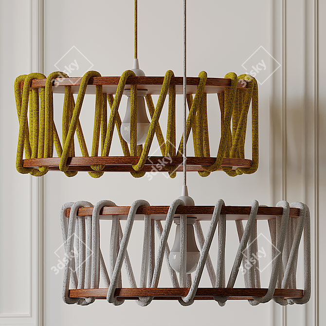Macaron Lamp 45: Elegant Lighting Solution 3D model image 2