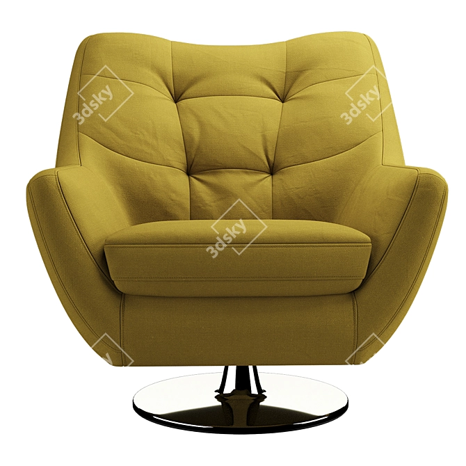 Comfort Lounge: Stylish Armchair Boss 3D model image 2