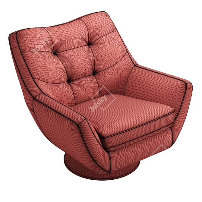 Comfort Lounge: Stylish Armchair Boss 3D model image 5