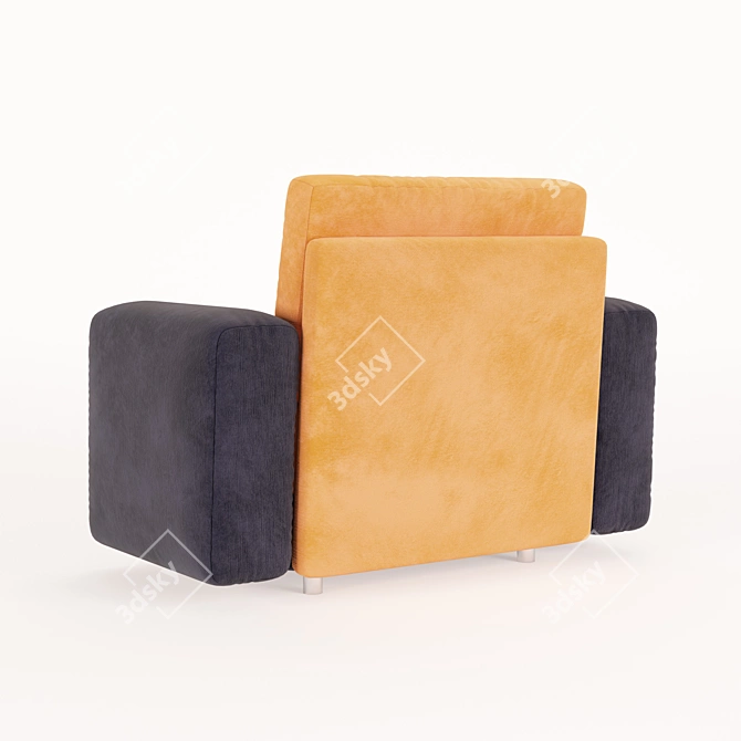 Luxury Comfort Chair with Ottoman 3D model image 2