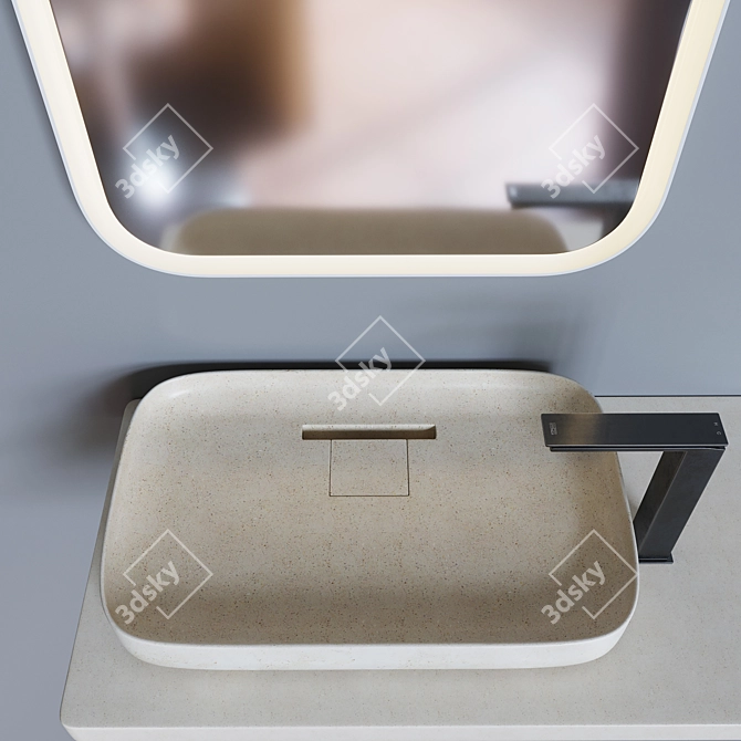 Elevate your Bathroom with Agape Petra Sink 3D model image 3