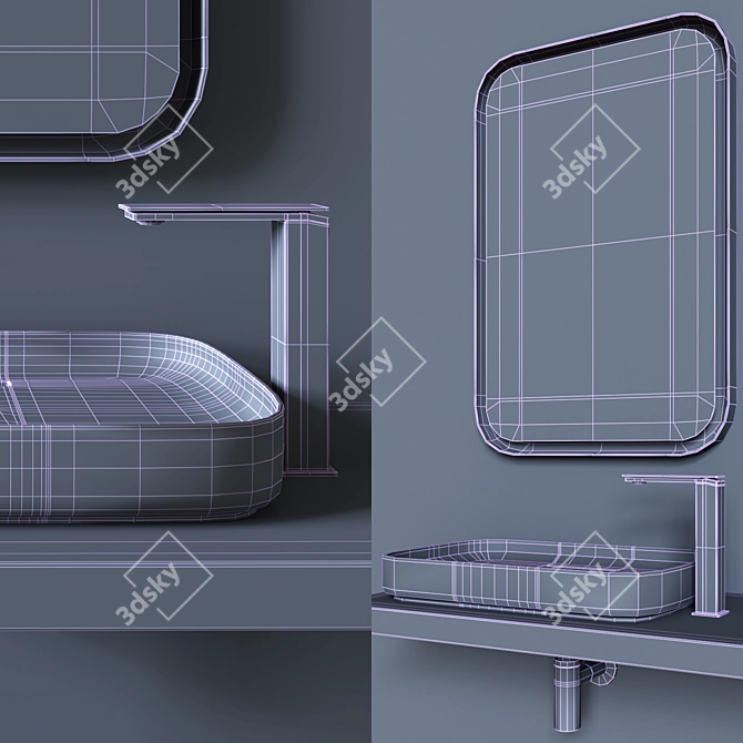 Elevate your Bathroom with Agape Petra Sink 3D model image 5