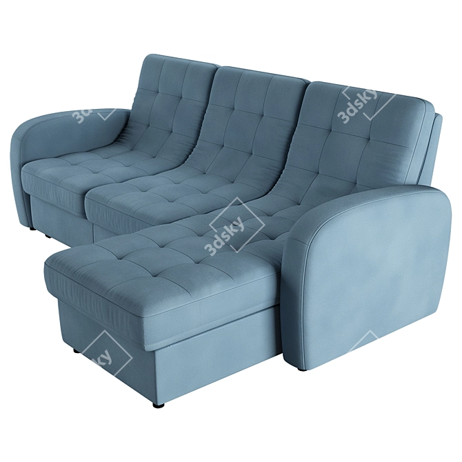 Blom Corner: Modern Corner Sofa with Sleeper 3D model image 3