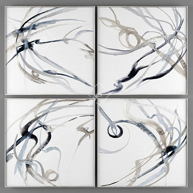 Modern Art Prints Collection 3D model image 2