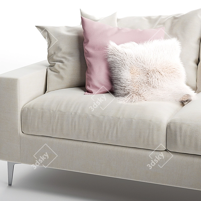 Sleek Sloan Chaise Sofa 3D model image 2