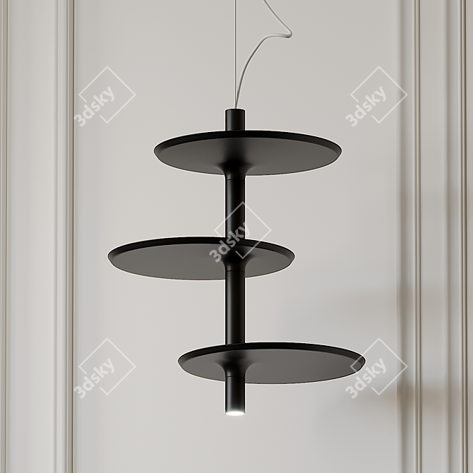 Elegant Victoria Pendant Lighting 3D model image 2