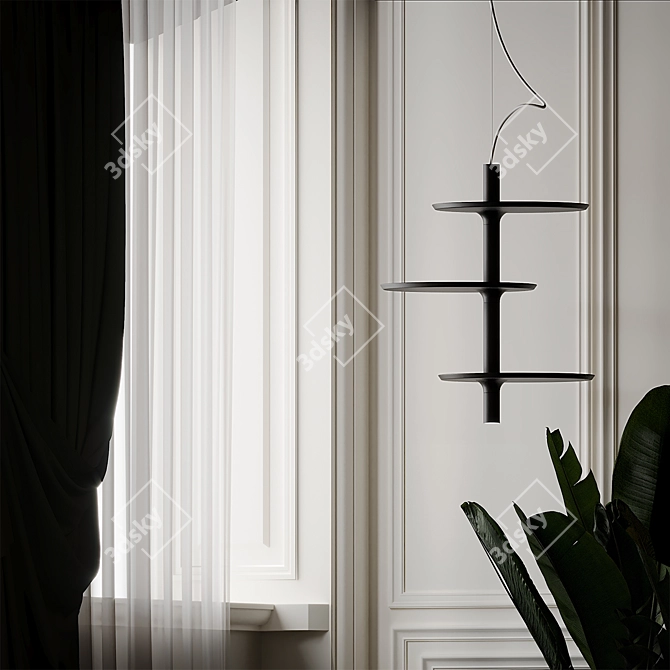 Elegant Victoria Pendant Lighting 3D model image 4