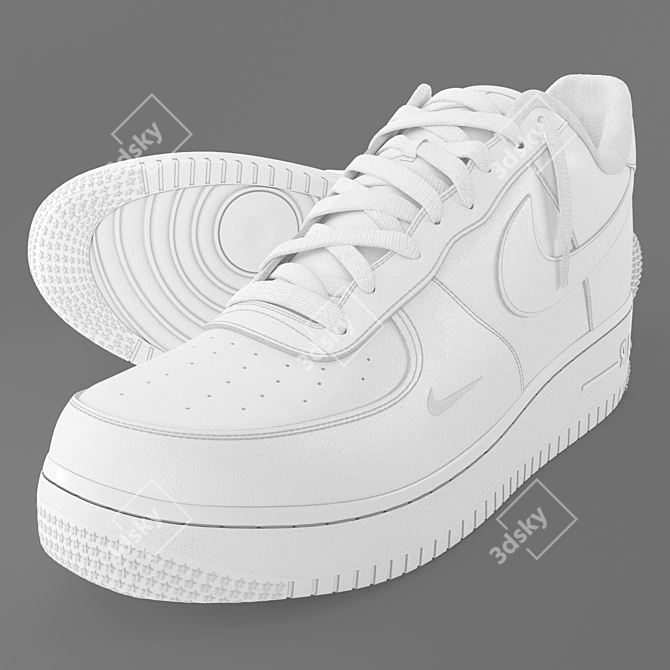 Nike Air Force 1: Realistic Model 3D model image 1