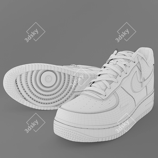 Nike Air Force 1: Realistic Model 3D model image 5