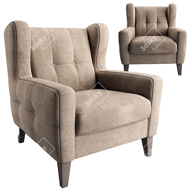 Arno Armchair: Stylish and Comfortable 3D model image 1