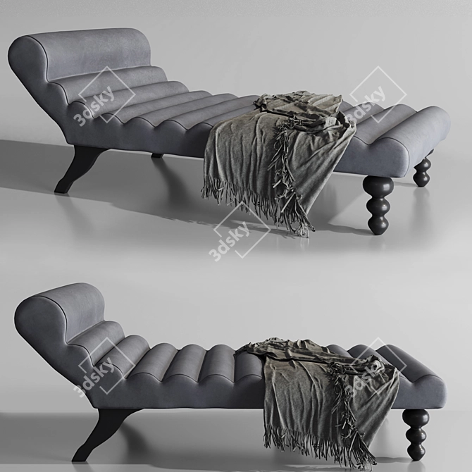 Contemporary Chaise Lounge with Detailed Design 3D model image 4