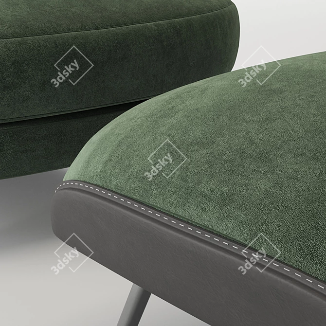 Minotti Angie Armchair: Luxury and Comfort Combined 3D model image 3