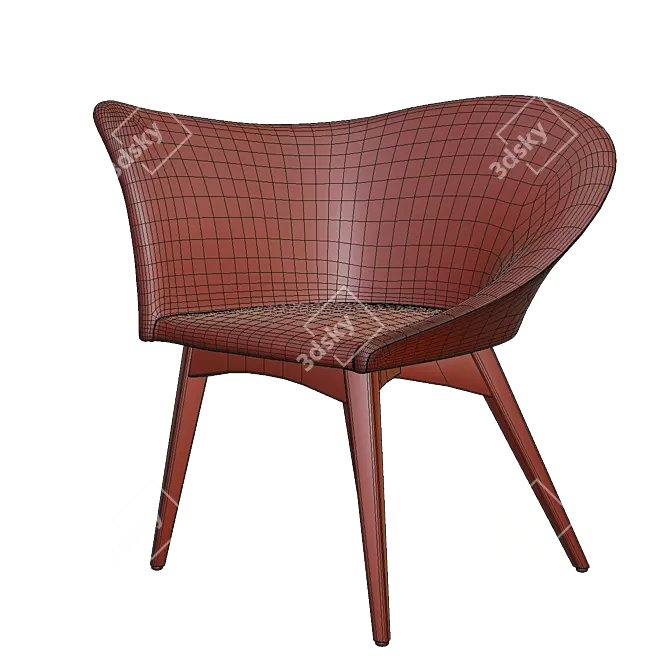 Elegant Hair-Design Monopod 3D model image 4