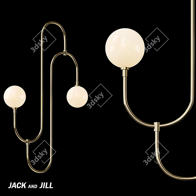 Jack and Jill LED Pendant 3D model image 1