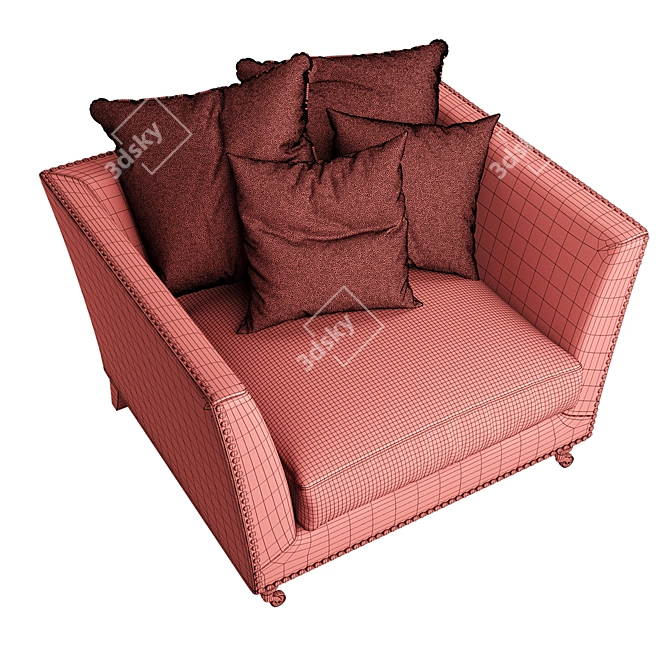 Elegant Victory Classic Chair 3D model image 5