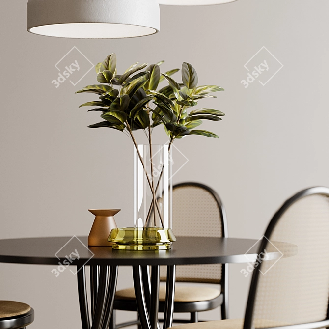 Thonet Vienna - Elegant Table & Chairs 3D model image 2