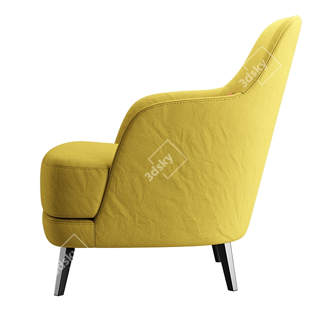 Elegant Poli Armchair 3D model image 3