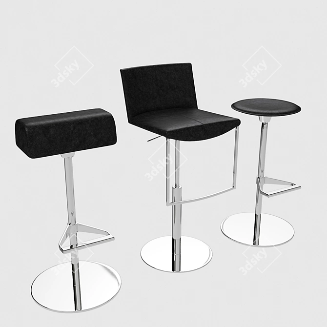 Elevate Your Space: Stylish Bar Chairs 3D model image 2