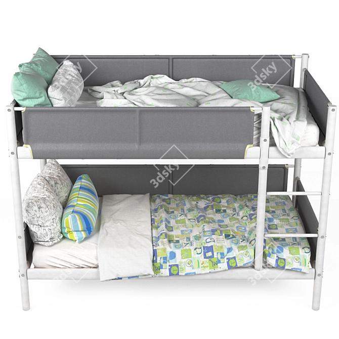 Modern Ikea Vitval Bed 3D model image 2
