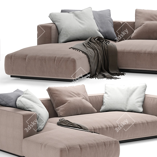 Stunning Grandemare Sofa: 270x205cm 3D model image 4