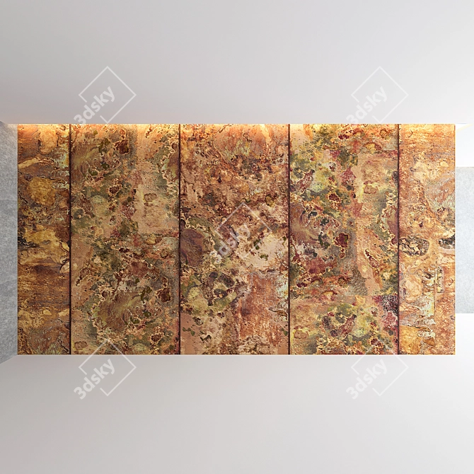 Elegance in Patina Glaze: MUANCE Wallpaper 3D model image 3