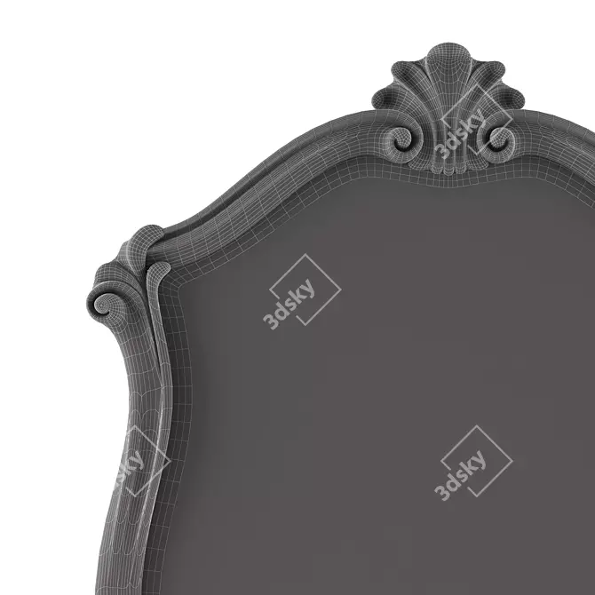 Vintage Style Decorative Mirror 3D model image 3