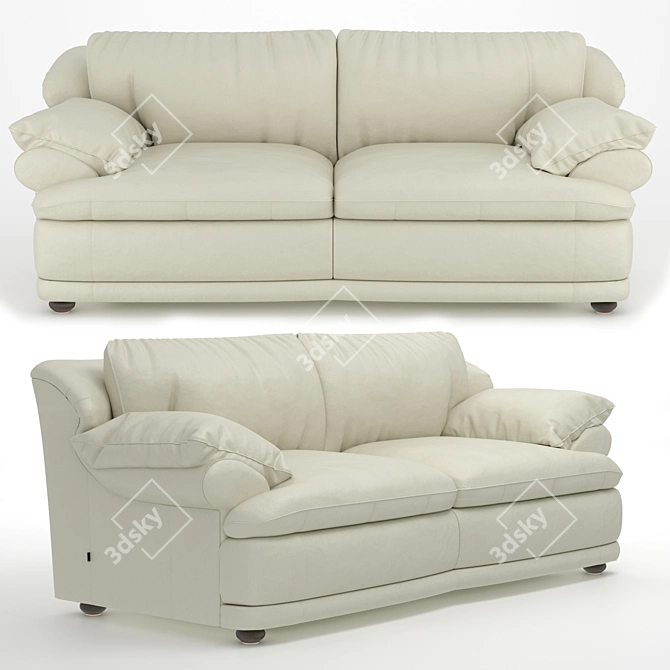 Relotti Vitaly: Stylish and Spacious Sofa 3D model image 1