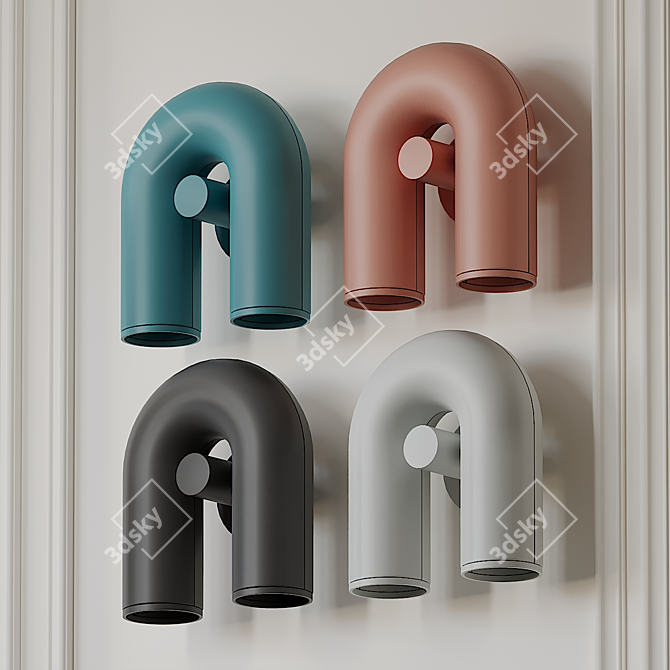 Mesmerizing Circus Wall Sconce: Haute Living's Illuminated Art 3D model image 1