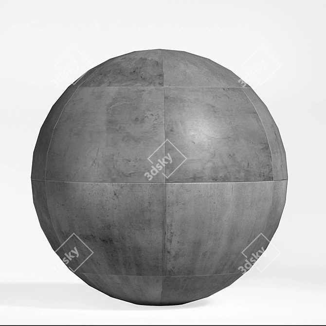 Artistic Concrete Tile 3D model image 2