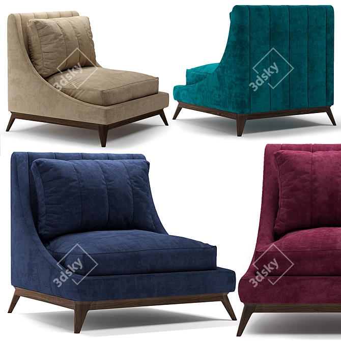 Galatea Armchair by Annibale Colombo 3D model image 1