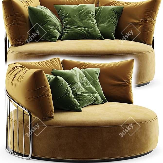 Elegance in Circles: CHARLESTON Sofa 3D model image 2