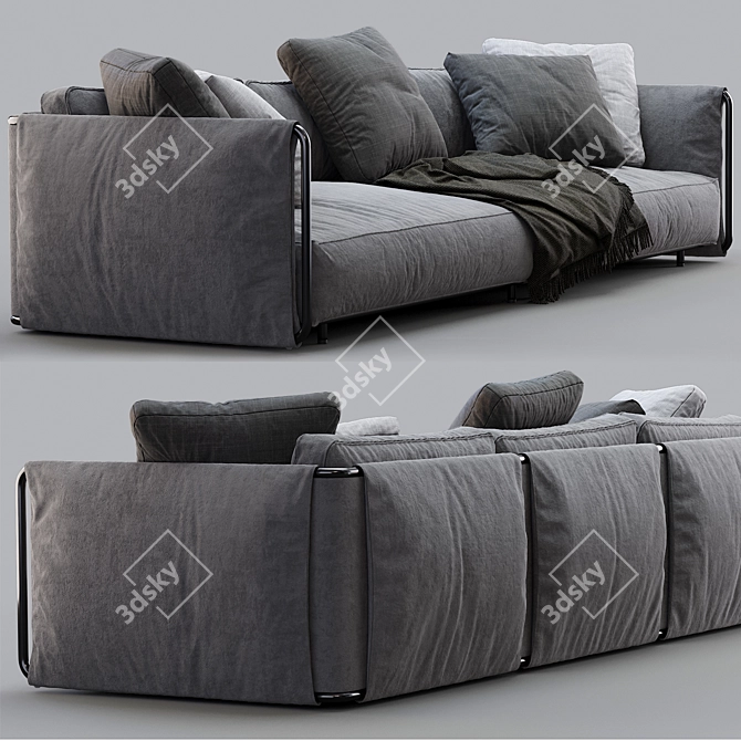 Edmond Flexform Sofa: Modern and Stylish Comfort 3D model image 3