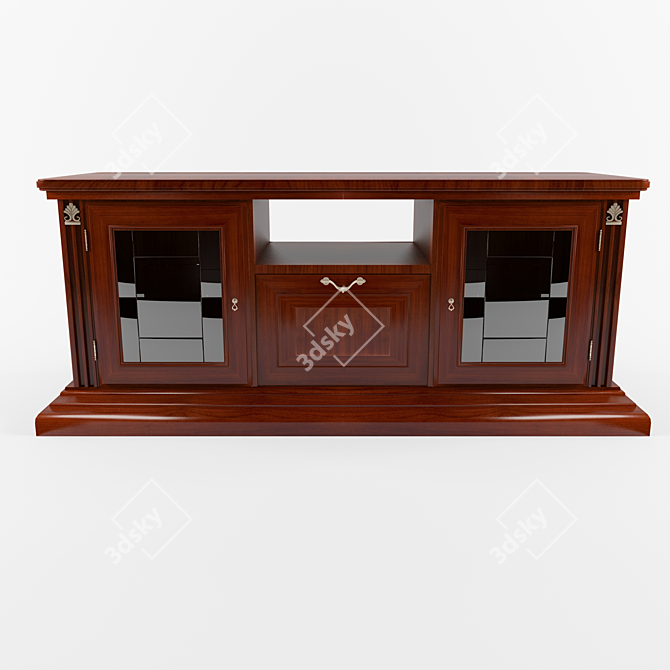 Modern 3-Drawer Chest 3D model image 4