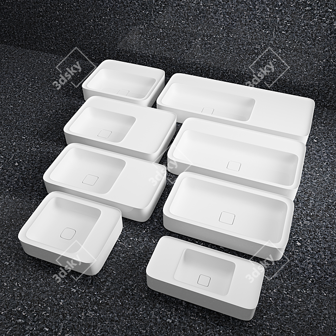 Italian-Made Cameo Sink 3D model image 1