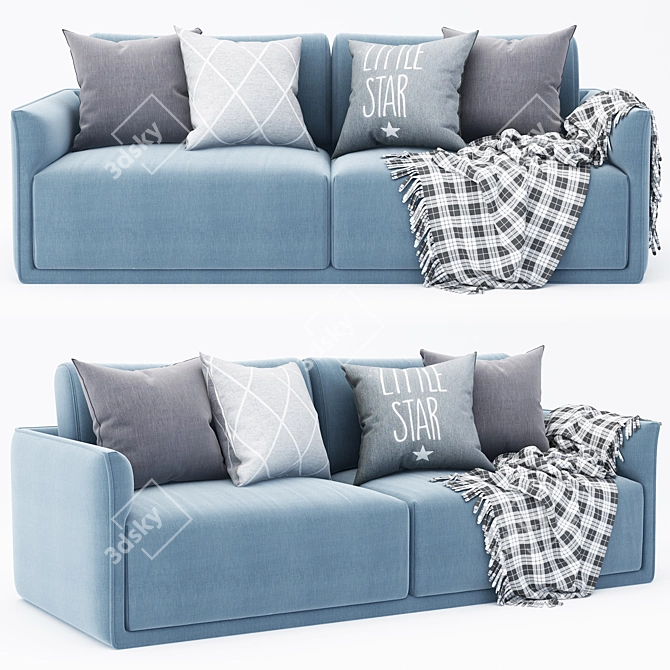 Sleek and Stylish Sofa Set 3D model image 3